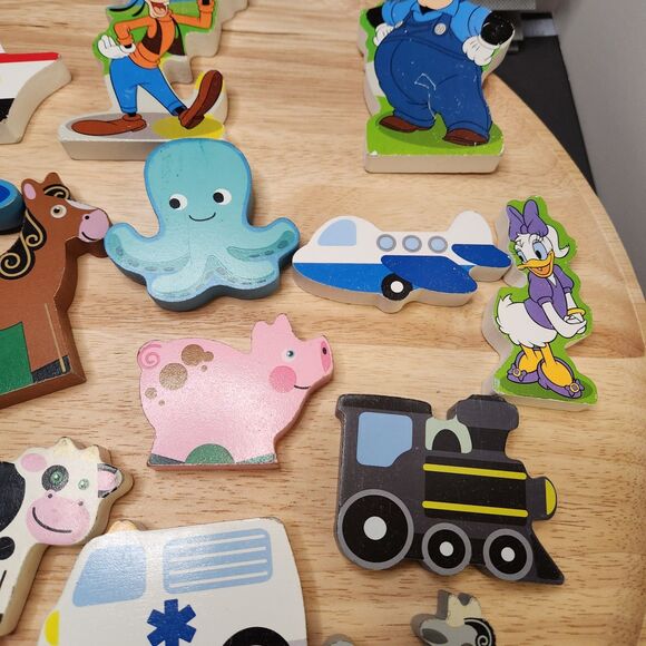 Wooden Cut-Out Puzzle Piece Assortment – Mixed Shapes, Display Use - Picture 7 of 9